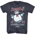 Navy Heather The Real Ghostbusters t-shirt featuring a The Real Ghostbusters Staypuft design