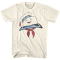 Natural The Real Ghostbusters t-shirt featuring a The Real Ghostbusters Stay Puft Head design