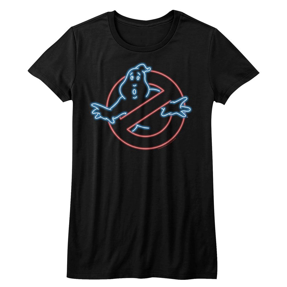 The Real Ghostbusters Ladies T-Shirt - Neon Ghost