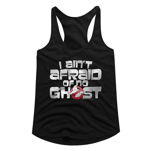 The Real Ghostbusters Ladies Racerback - Aint Afraid