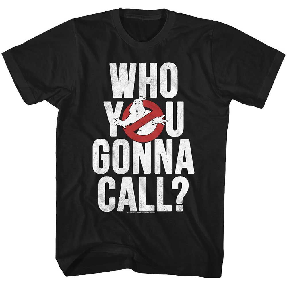 Black The Real Ghostbusters t-shirt featuring a The Real Ghostbusters Gonna Call design