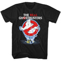 Black The Real Ghostbusters t-shirt featuring a Ghost Trap design