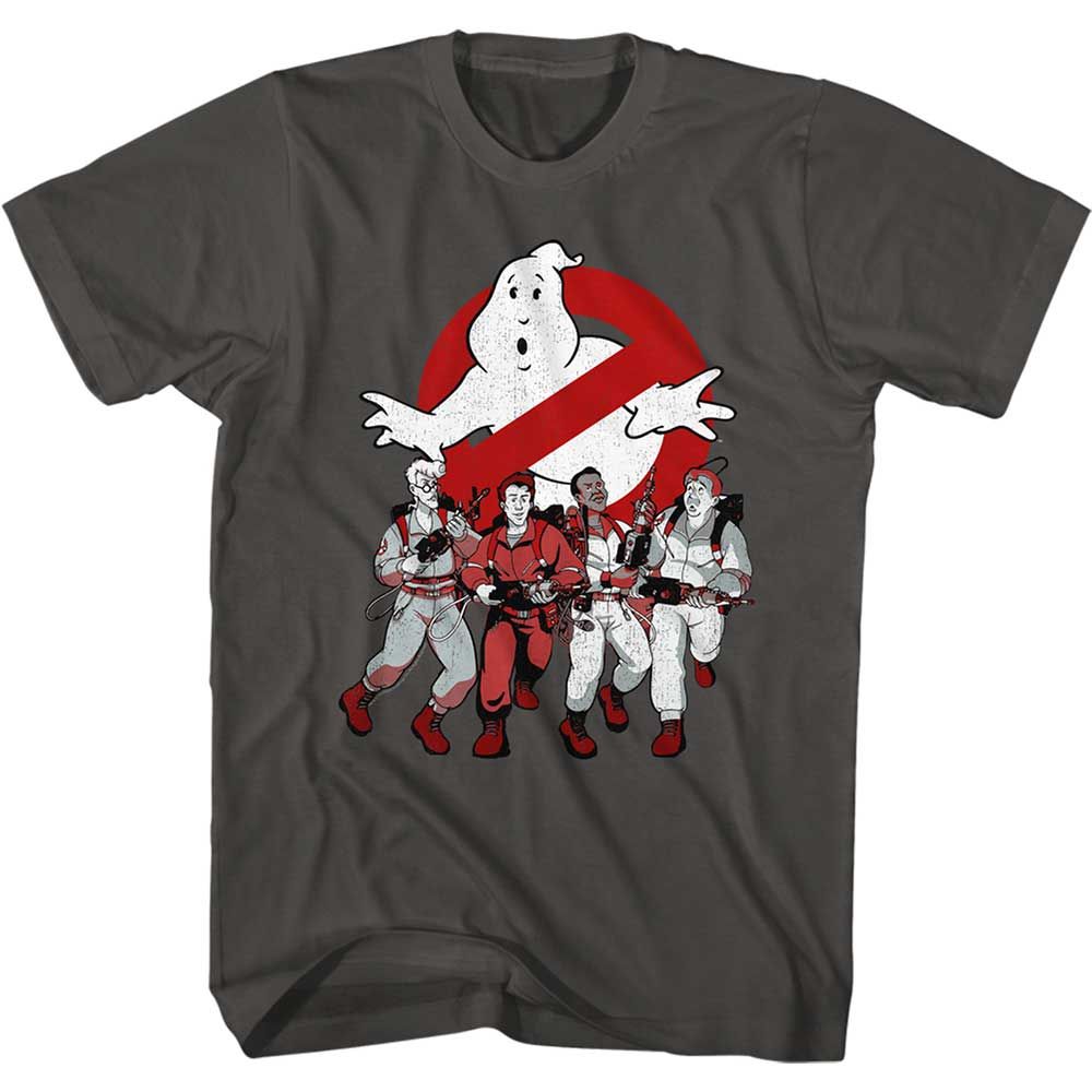 Smoke Gray The Real Ghostbusters t-shirt featuring a The Real Ghostbusters Gbusters and Logo design