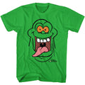 Kelly Green The Real Ghostbusters t-shirt featuring a The Real Ghostbusters Rgb Slimer Face design