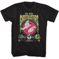 Black The Real Ghostbusters t-shirt featuring a The Real Ghostbusters Rgb Slime Text design