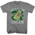 Graphite Heather The Real Ghostbusters t-shirt featuring a The Real Ghostbusters Rgb Good to Be Green design