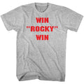 Gray Heather Rocky t-shirt featuring a Rocky Win design