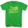 Kelly Green Rocky t-shirt featuring a Rocky Eat Lightning design