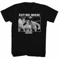 Black Rocky t-shirt featuring a Rocky Cut Mick design