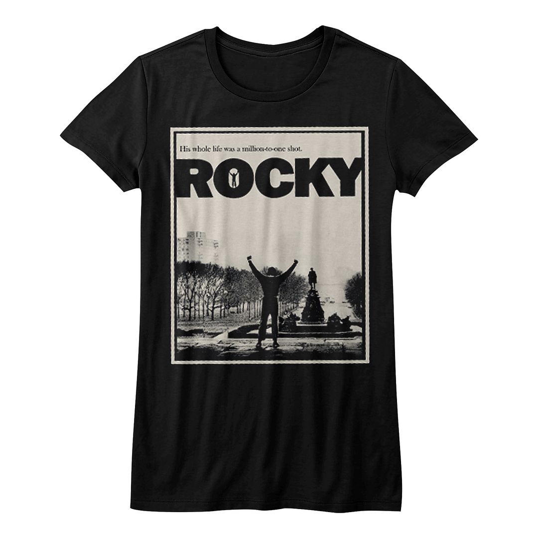 Rocky Ladies T-Shirt - Million to One - Black