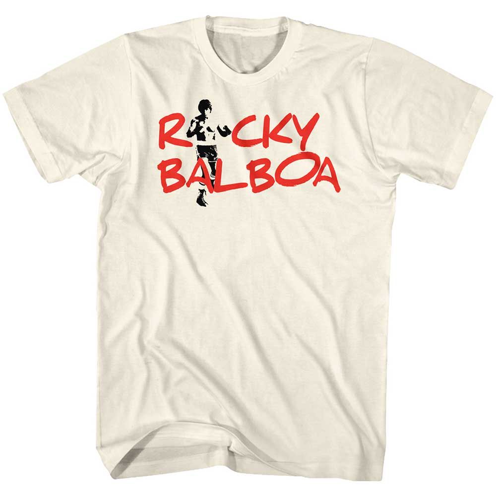 Natural Rocky t-shirt featuring a Rocky Rocky-O design