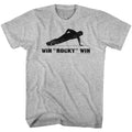 Gray Heather Rocky t-shirt featuring a Rocky Win More design