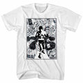 White Rocky t-shirt featuring a Rocky 76 Collage design