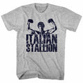 Gray Heather Rocky t-shirt featuring a Rocky Classic Stallion design