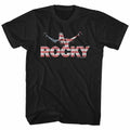 Black Rocky t-shirt featuring a Rocky Classic Rock design
