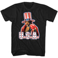 Black Rocky t-shirt featuring a Rocky Usa design