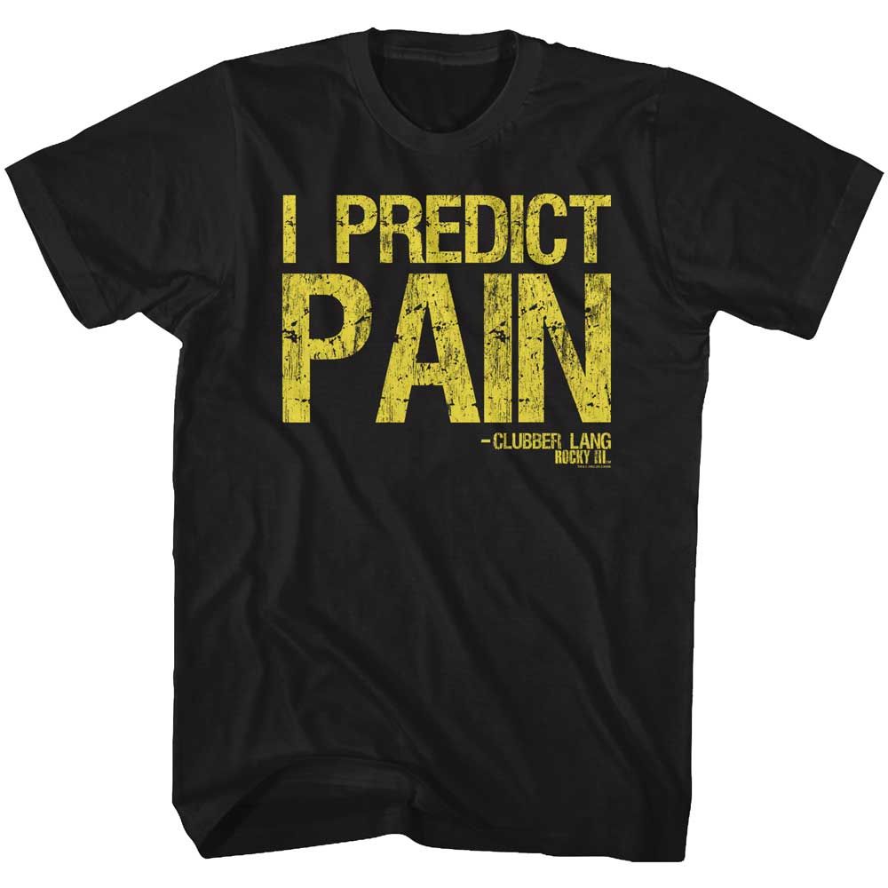 Black Rocky t-shirt featuring a Rocky T Pain design