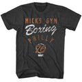 Black Heather Rocky t-shirt featuring a Rocky More Gym design