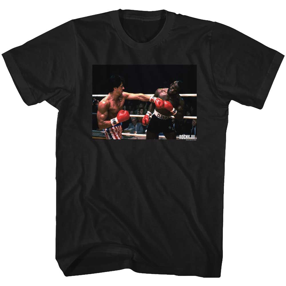 Black Rocky t-shirt featuring a Rocky Take That design
