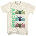 Natural Rocky t-shirt featuring a Rocky Triple Victory design