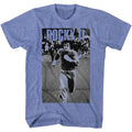 Light Blue Heather Rocky t-shirt featuring a Rocky Running and Running design