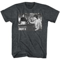 Black Heather Rocky t-shirt featuring a Rocky Compsure design