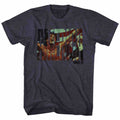Navy Heather Rocky t-shirt featuring a Rocky America design