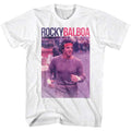 White Rocky t-shirt featuring a Rocky Pic with Name design