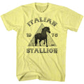 Yellow Heather Rocky t-shirt featuring an Italian Stallion design