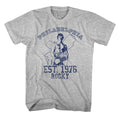 Gray Heather Rocky t-shirt featuring a Rocky Philidelphia design