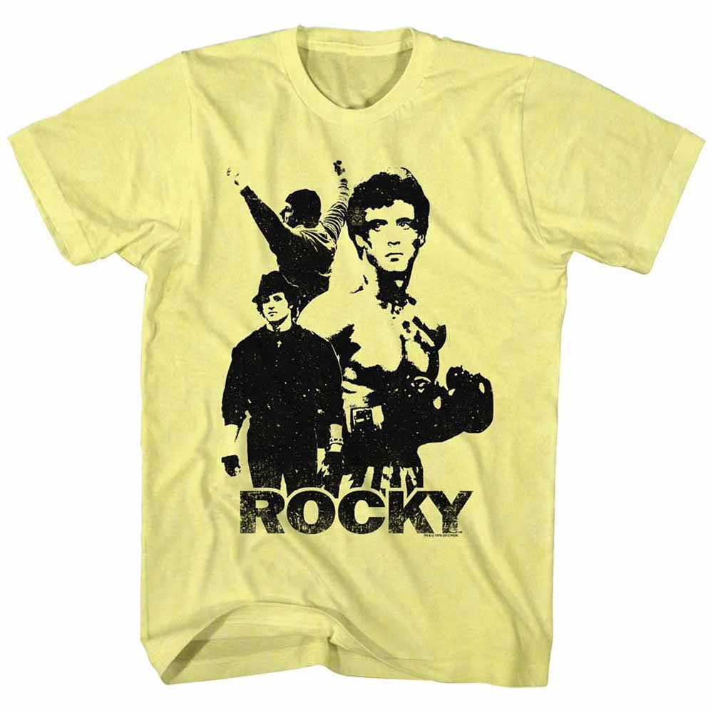 Yellow Heather Rocky t-shirt featuring a Rocky 3 Stallions design