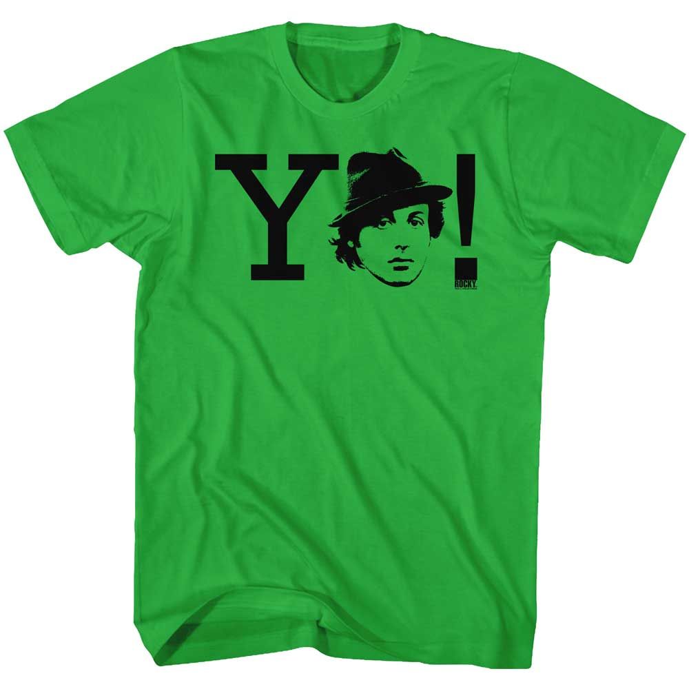 Kelly Green Rocky t-shirt featuring a Rocky Yo design