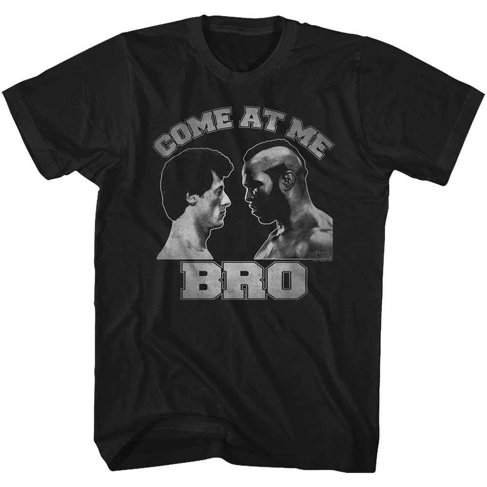 Black Rocky t-shirt featuring a Rocky Come at Me design