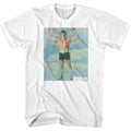 White Rocky t-shirt featuring a Rocky So Fly design
