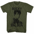 Military Green Rocky t-shirt featuring a Rocky Balboa design