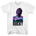 Khaki Heather Rocky t-shirt featuring a Rocky Stallion design