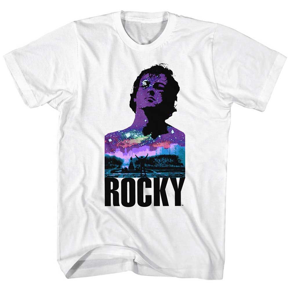 Khaki Heather Rocky t-shirt featuring a Rocky Stallion design