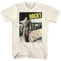 Natural Rocky t-shirt featuring a Rocky Idk design