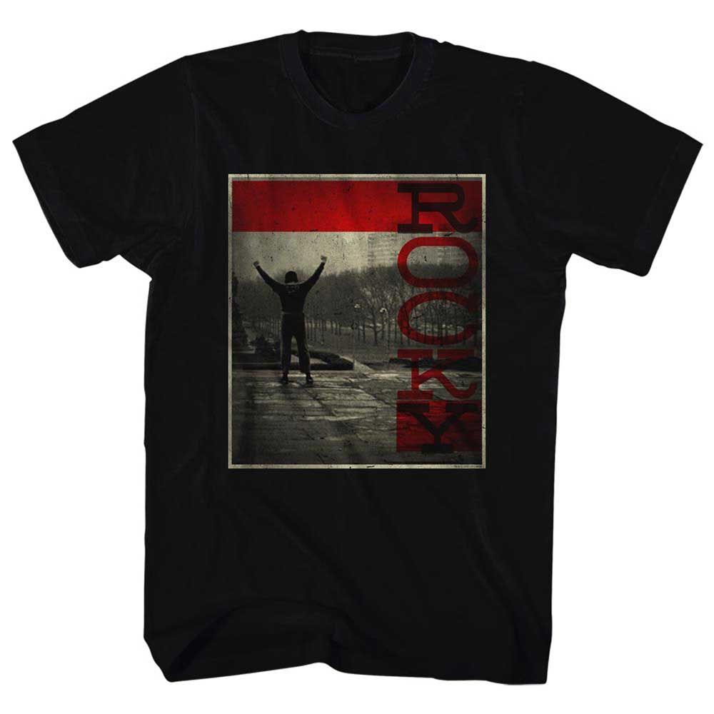 Black Rocky t-shirt featuring a Rocky Faded design