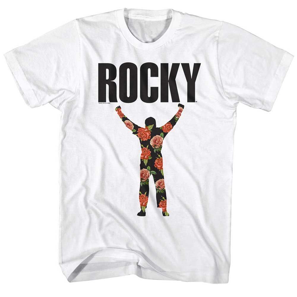 White Rocky t-shirt featuring a Rocky Flower 1 design