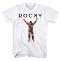 White Rocky t-shirt featuring a Rocky Flower 2 design