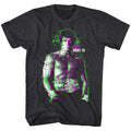 Black Heather Rocky t-shirt featuring a Rocky Glitchy design