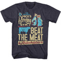 Navy Heather Rocky t-shirt featuring a Rocky Just Beat It design