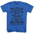 Royal Blue Rocky t-shirt featuring a Rocky Win Handmade design