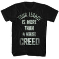 Black Rocky t-shirt featuring a Rocky Tagline design