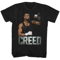 Black Rocky t-shirt featuring a Creed design