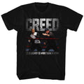 Black Rocky t-shirt featuring an Embrace the Legacy color design