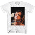 White Rocky t-shirt featuring a Yo Adrian Snap design