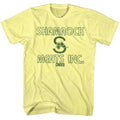 Yellow Heather Rocky t-shirt featuring a Rocky Meats Inc. design