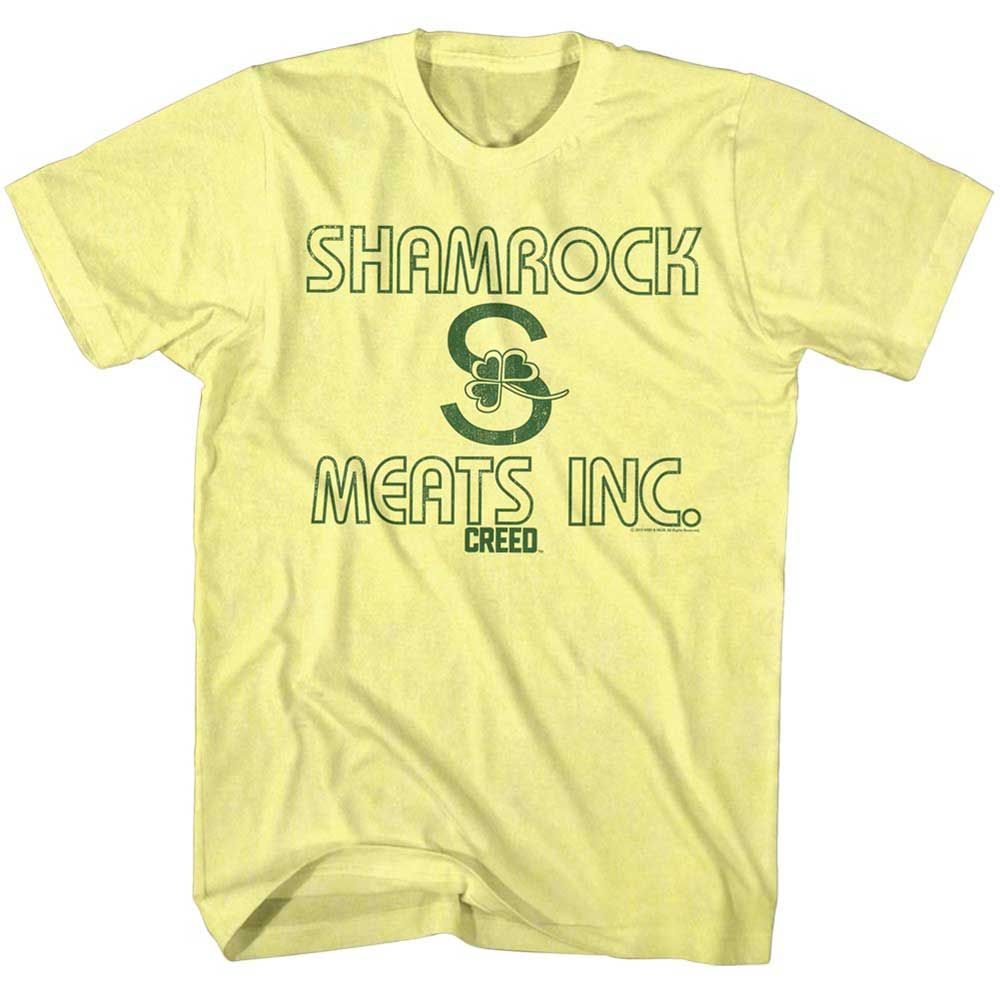 Yellow Heather Rocky t-shirt featuring a Rocky Meats Inc. design
